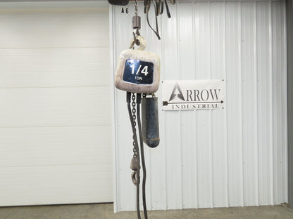 Coffing JF 1/4 Ton Electric Chain Hoist 16 FPM 9' Lift 230/460V 3PH