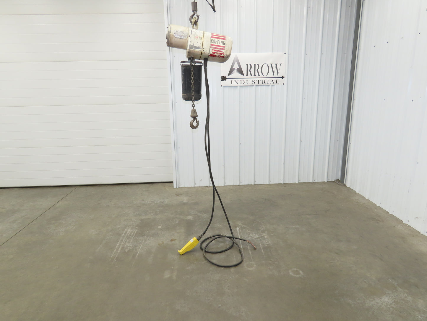 Coffing JF 1/4 Ton Electric Chain Hoist 16 FPM 9' Lift 230/460V 3PH