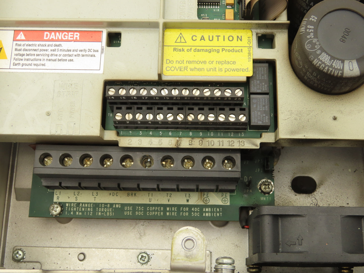 Allen Bradley 20AD022A0AYNADNN PowerFlex 70 VFD 15Hp 480V 3Ph 20A Ser A FW 1.012