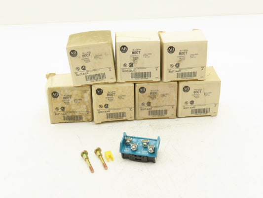 Allen Bradley 800T-XAR Logic Reed 30mm Pushbutton Contact Block 1NO 1NC Lot of 7