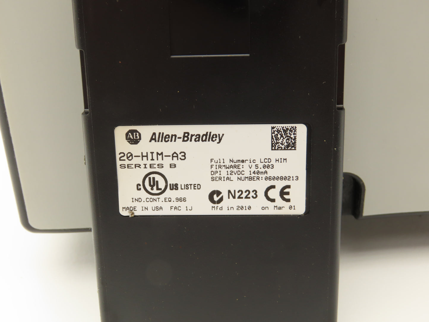 Allen Bradley 20AD022A3AYNANC0 PowerFlex 70 VFD 15Hp 480V 3Ph 20A Ser A READ