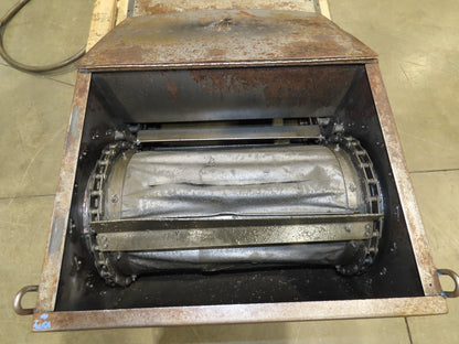 Barnes Kleenall Chip Conveyor Scraper Chain Coolant Filter 25"x72" Infeed 55"H