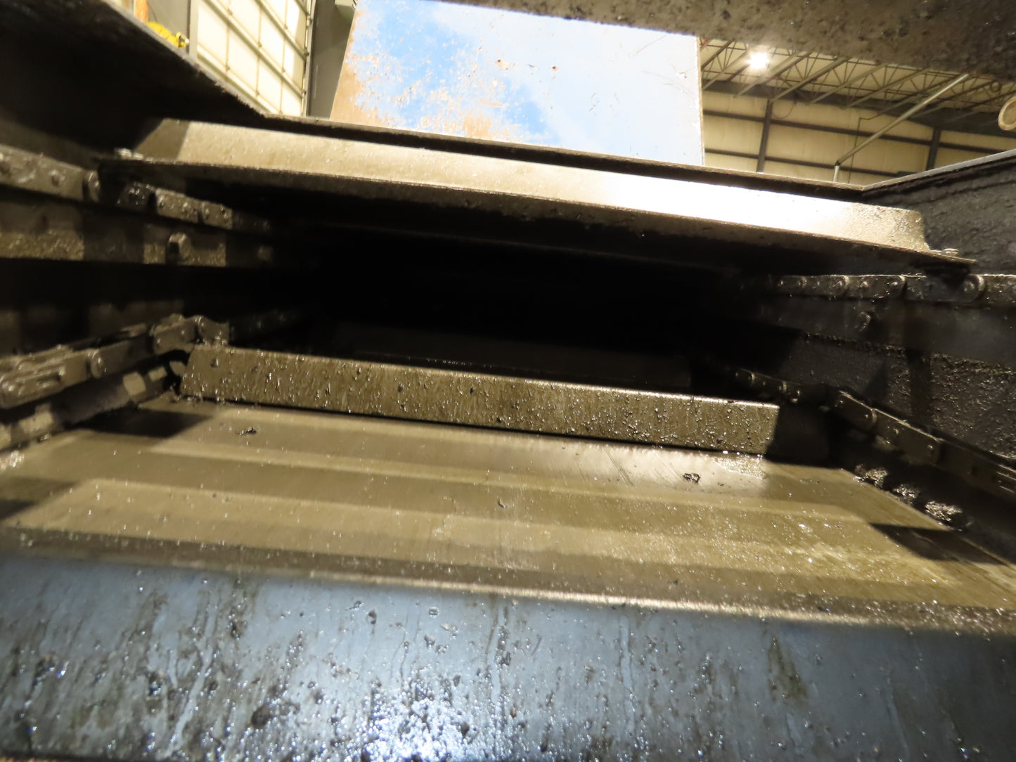 Barnes Kleenall Chip Conveyor Scraper Chain Coolant Filter 25"x72" Infeed 55"H