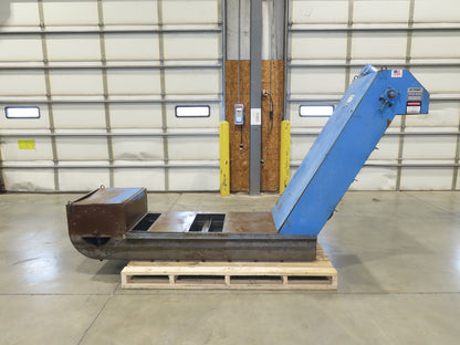 Barnes Kleenall Chip Conveyor Scraper Chain Coolant Filter 25"x72" Infeed 55"H