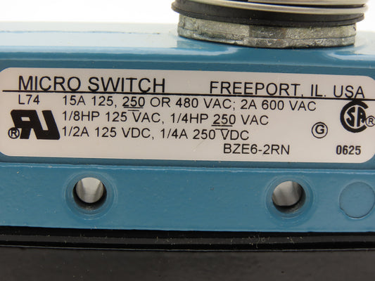 Honeywell BZE6-2RN Limit Switch Side Plunger SPDT 125-600V  Lot of 3
