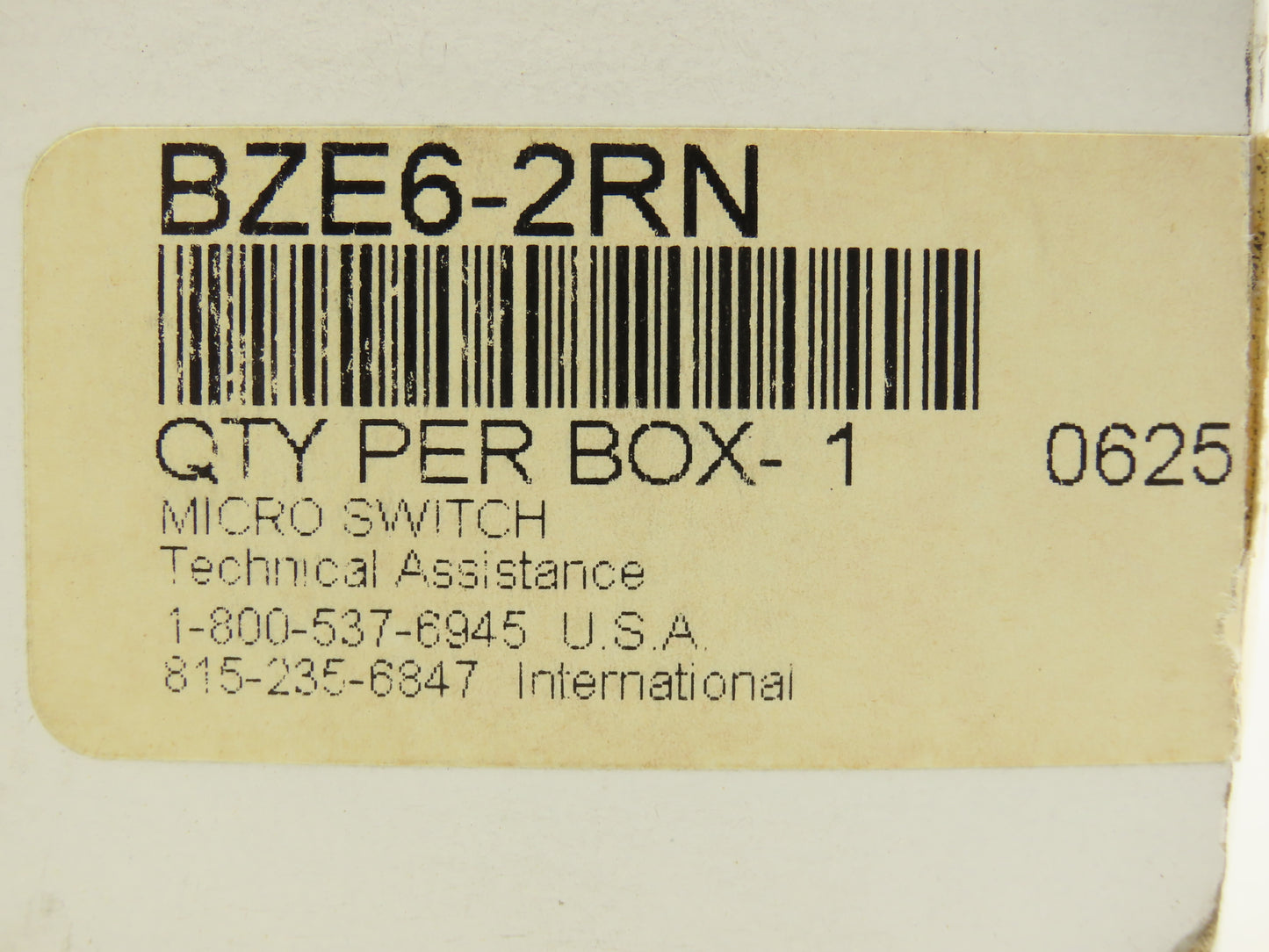 Honeywell BZE6-2RN Limit Switch Side Plunger SPDT 125-600V  Lot of 3