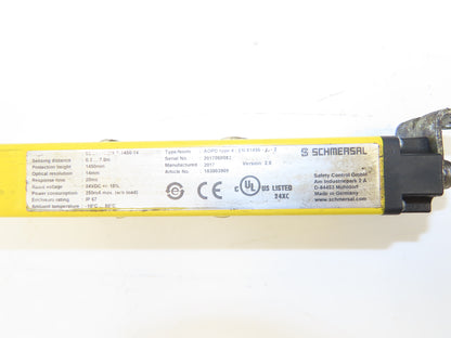 Schmersal SLC440COM-E-1450-14 Safety Light Curtain Transmitter -PARTS OR REPAIR