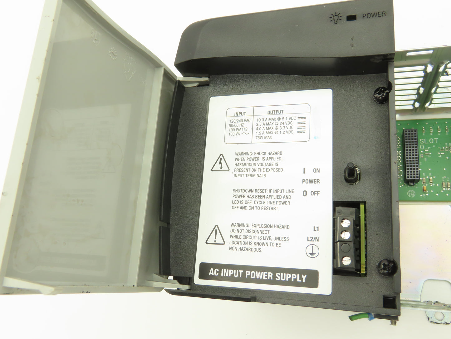 Allen Bradley ControlLogix I/O 10 Slot Rack Chassis & Power Supply 1756-PA72
