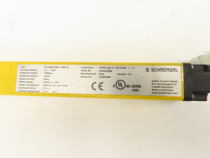 Schmersal SLC440COM-E-1450-14 Safety Light Curtain Transmitter -PARTS OR REPAIR