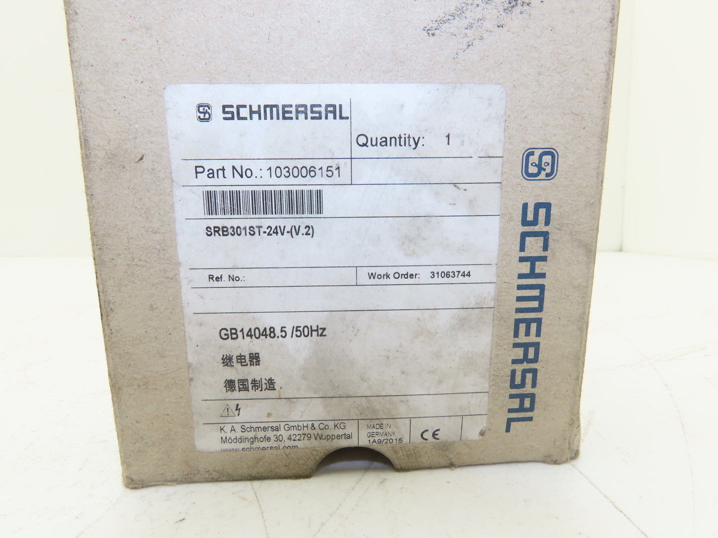 Schmersal SRB301ST-24V-V.2 Safety Relay Module 24V 103006151