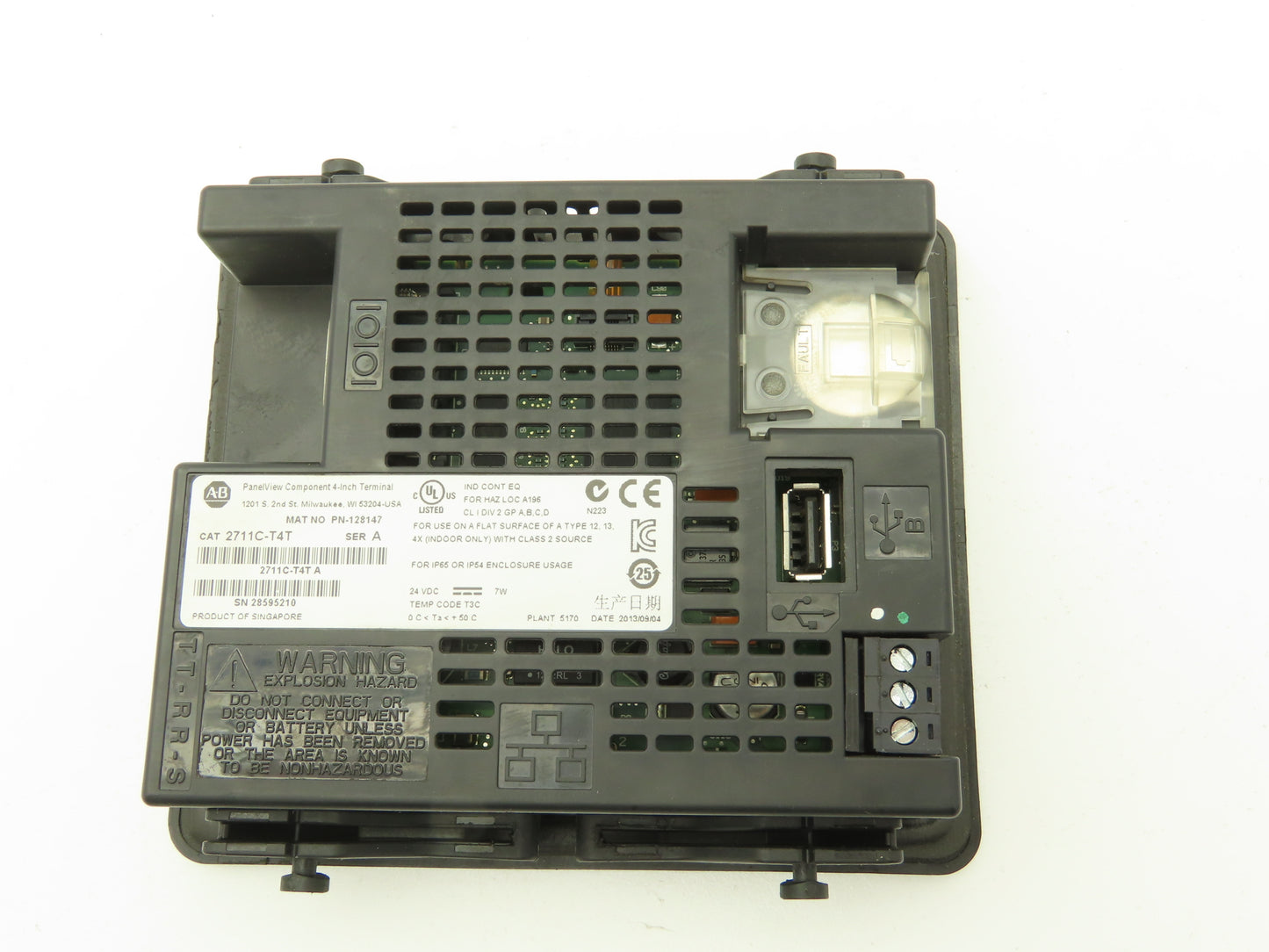 Allen Bradley 2711C-T4T PanelView Component 4" Touch Screen & 4-Key Input 24V