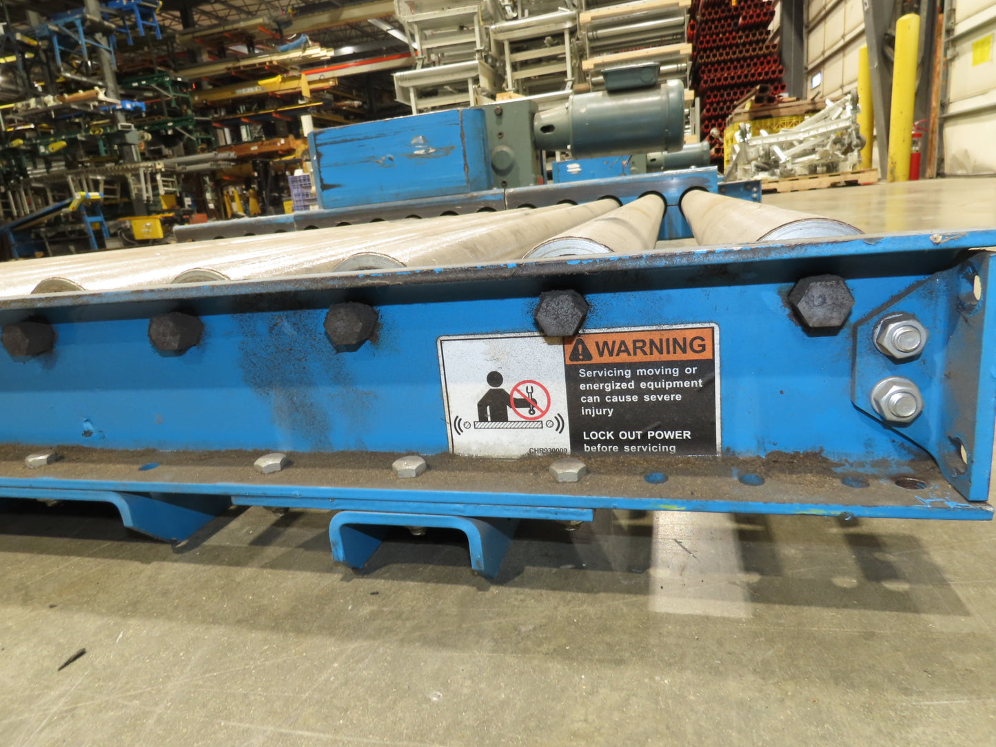 Hytrol 58"W x 5'L Pallet Conveyor 2.5"Roller 51.5"BF 3PH Chain Drive 20FPM