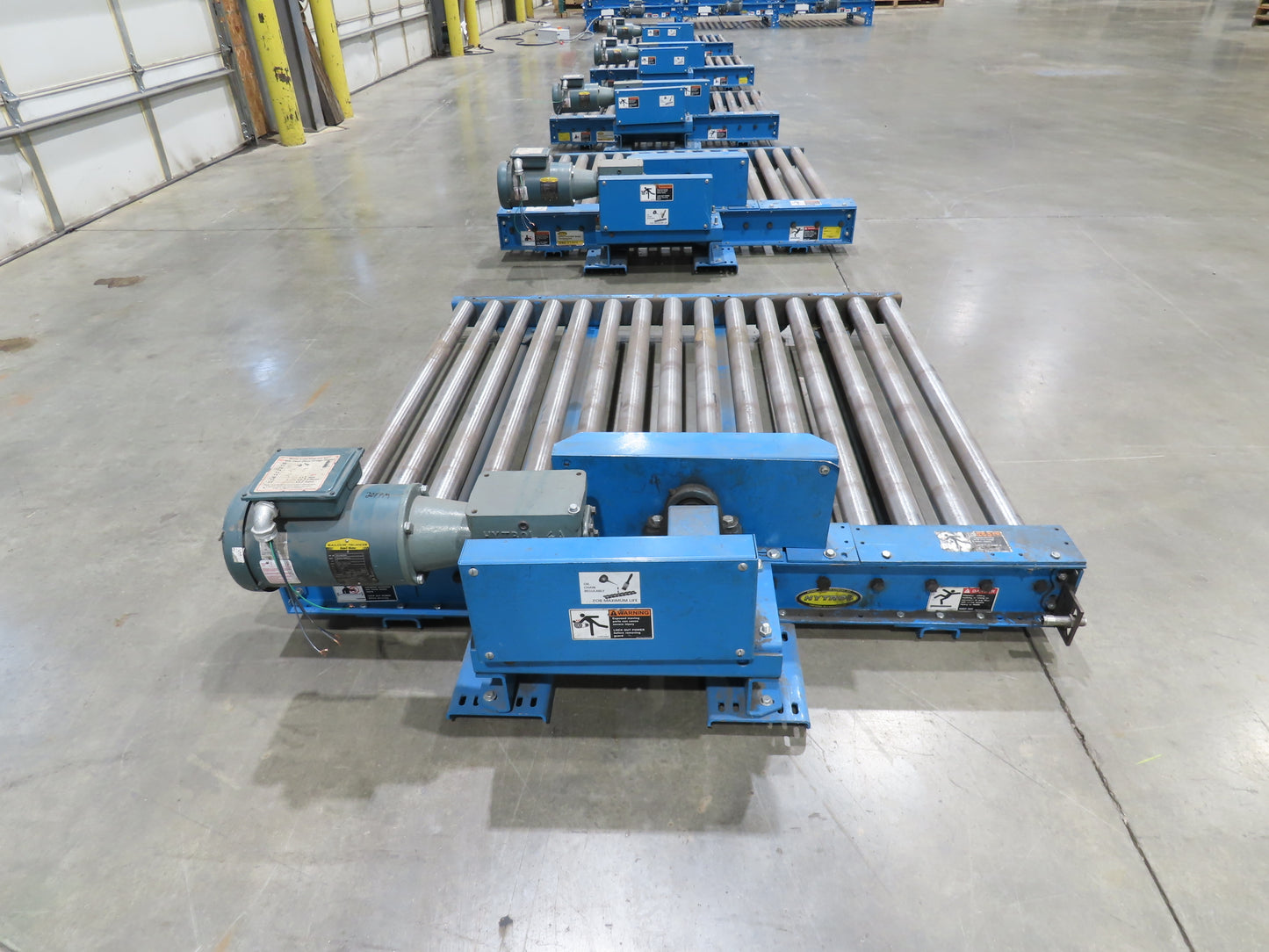 Hytrol 58"W x 5'L Pallet Conveyor 2.5"Roller 51.5"BF 3PH Chain Drive 20FPM