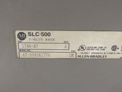 Allen Bradley 1746-A7 I/O 7 Slot Rack Chassis & Power Supply 1746-P1