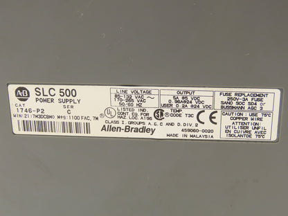 Allen Bradley 1746-A7 I/O 7 Slot Rack Chassis & Power Supply 1746-P2