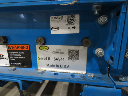 Hytrol 58"W x 15'L Pallet Conveyor 2.5"Roller 51.5"BF 3PH EZ-Logic Zones 30FPM