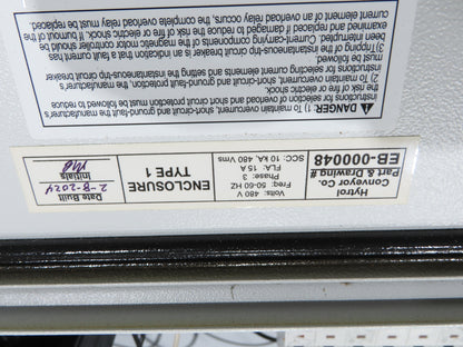 Hytrol 58"W x 15'L Pallet Conveyor 2.5"Roller 51.5"BF 3PH EZ-Logic Zones 30FPM
