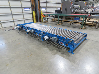 Hytrol 58"W x 15'L Pallet Conveyor 2.5"Roller 51.5"BF 3PH EZ-Logic Zones 30FPM