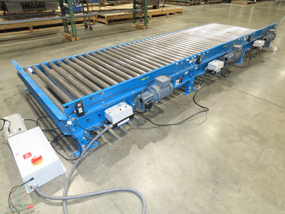 Hytrol 58"W x 15'L Pallet Conveyor 2.5"Roller 51.5"BF 3PH EZ-Logic Zones 30FPM