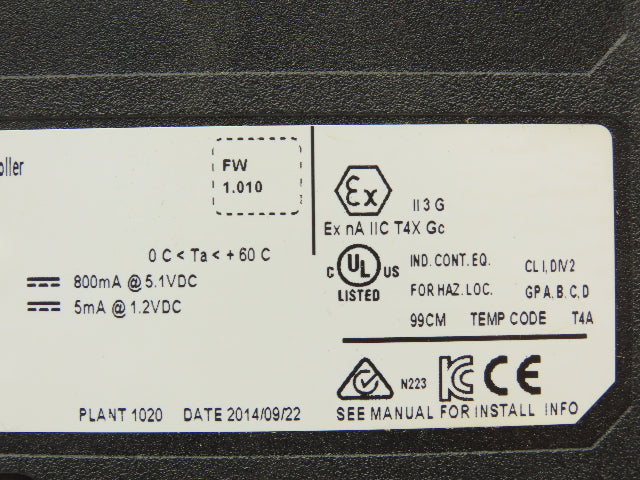 Allen Bradley 1756-L71 ControlLogix 2MB Controller Ser B FW 1.010