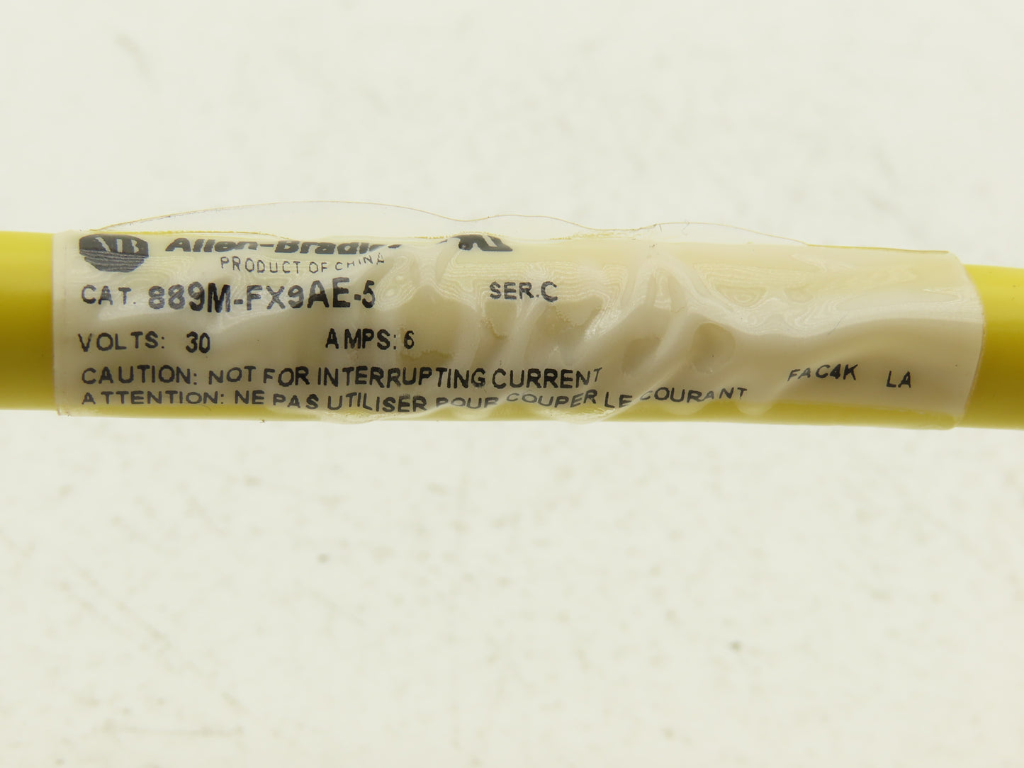 Allen Bradley 889M-FX9AE-5 M23 Cable 18AWG 12-Pin Cordset 5M Length Ser C