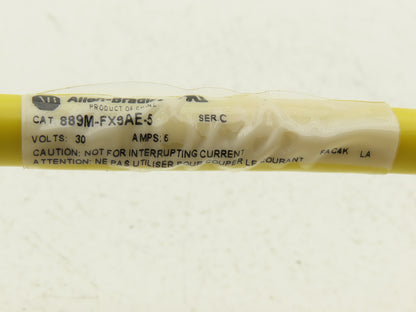 Allen Bradley 889M-FX9AE-5 M23 Cable 18AWG 12-Pin Cordset 5M Length Ser C