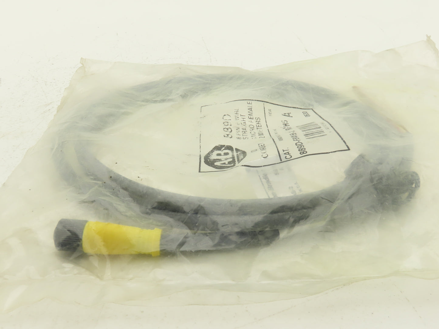 Allen Bradley 889D-F8AB-2 QD Cordset 8-Pin 8-Wire Cable 2M Ser A Gray  Lot of 2