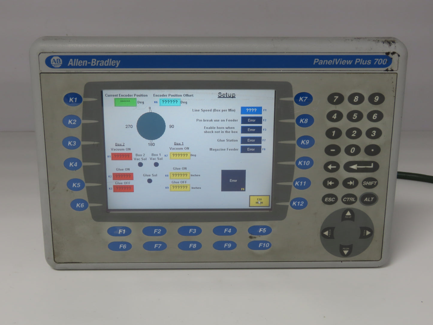 Allen Bradley 2711P-B7C4A8 PanelView Plus 700 Keypad/Touch W/Module 2711P-RDB7C