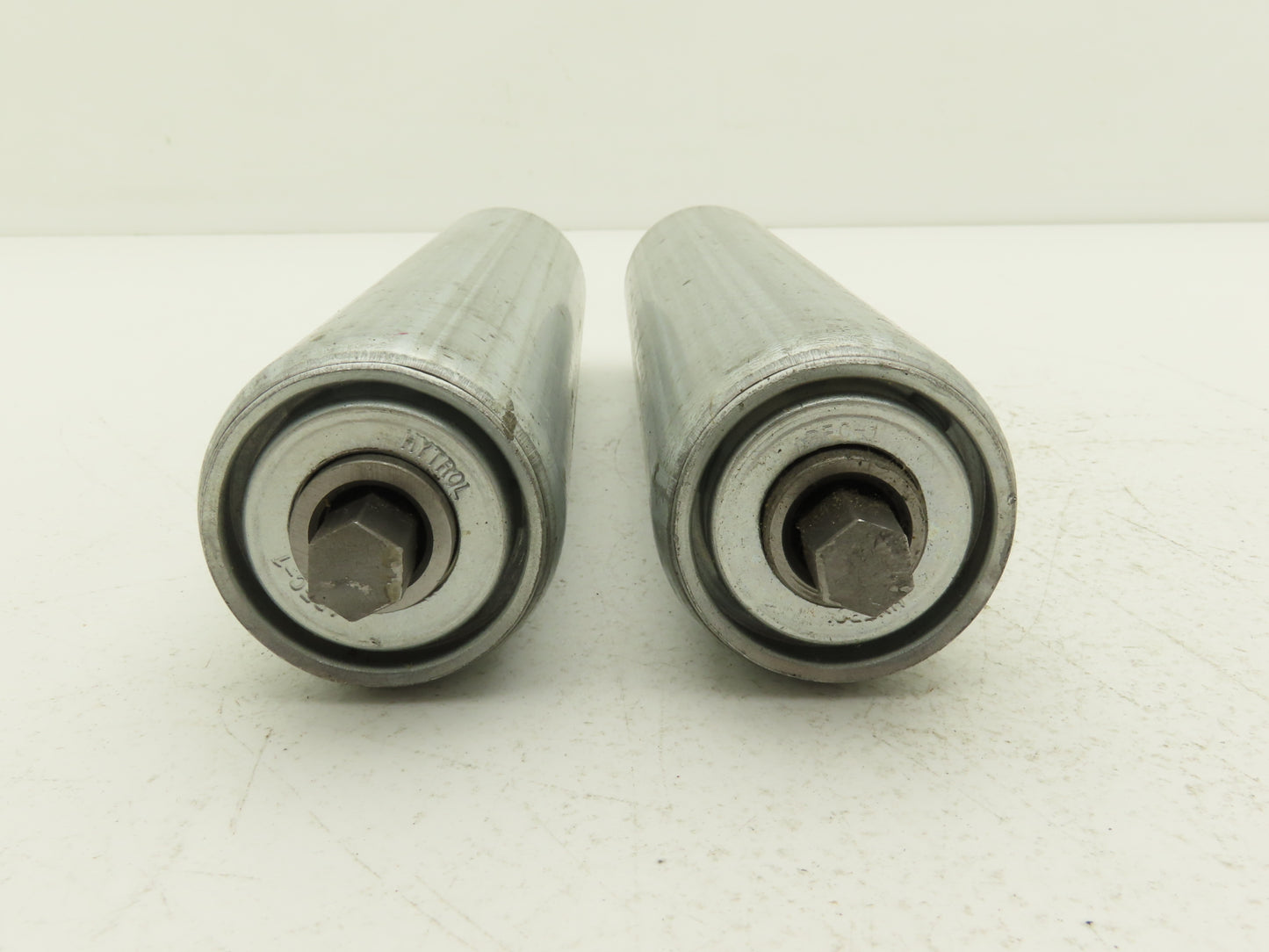 Hytrol 1.9"x 9"BF Steel Gravity Conveyor Roller 7/16" Hex Axle  Lot of 2