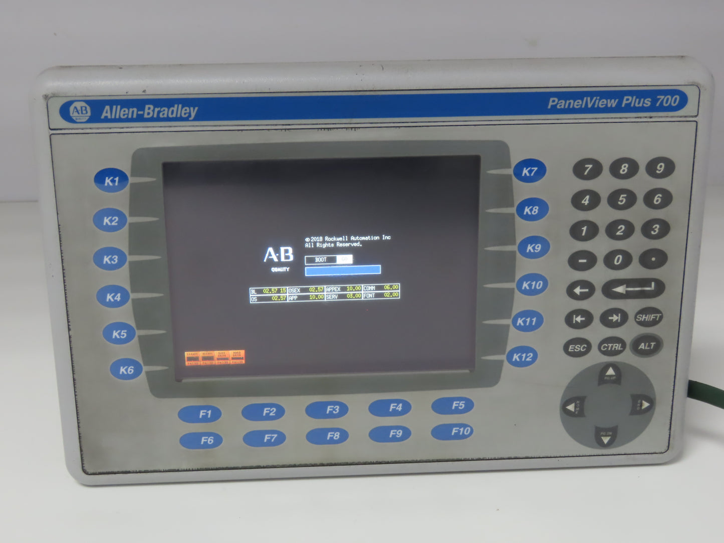 Allen Bradley 2711P-B7C4A8 PanelView Plus 700 Keypad/Touch W/Module 2711P-RDB7C