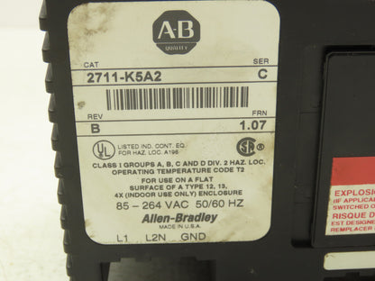 Allen Bradley 2711-K5A2 PanelView 550 HMI Control Panel Ser C Rev B *Read