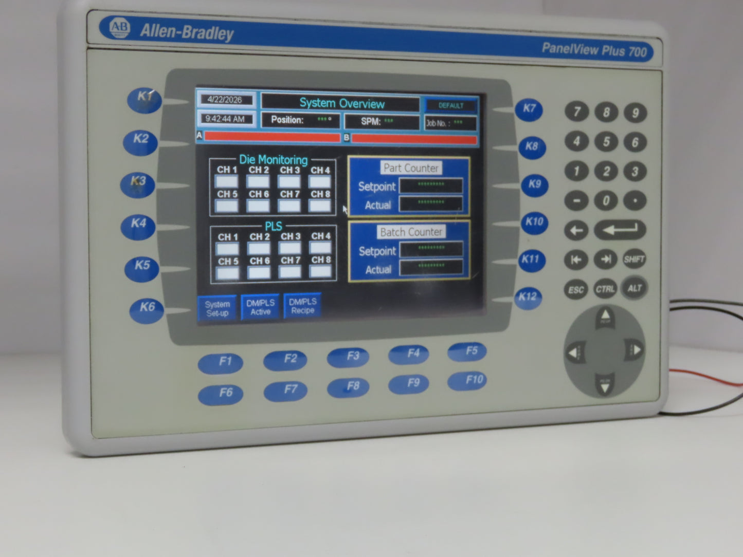 Allen Bradley 2711P-B7C4D1 HMI PanelView Plus 700 Operator Interface 2711P-RP1