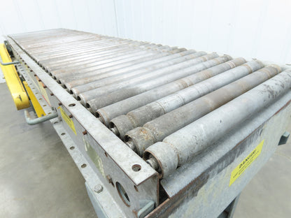 Hytrol 18"x 6' Accumulation Roller Conveyor 16"BF 1-3/8"Roller V-Belt Drive 3PH