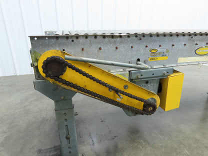 Hytrol 18"x 6' Accumulation Roller Conveyor 16"BF 1-3/8"Roller V-Belt Drive 3PH