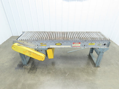 Hytrol 18"x 6' Accumulation Roller Conveyor 16"BF 1-3/8"Roller V-Belt Drive 3PH