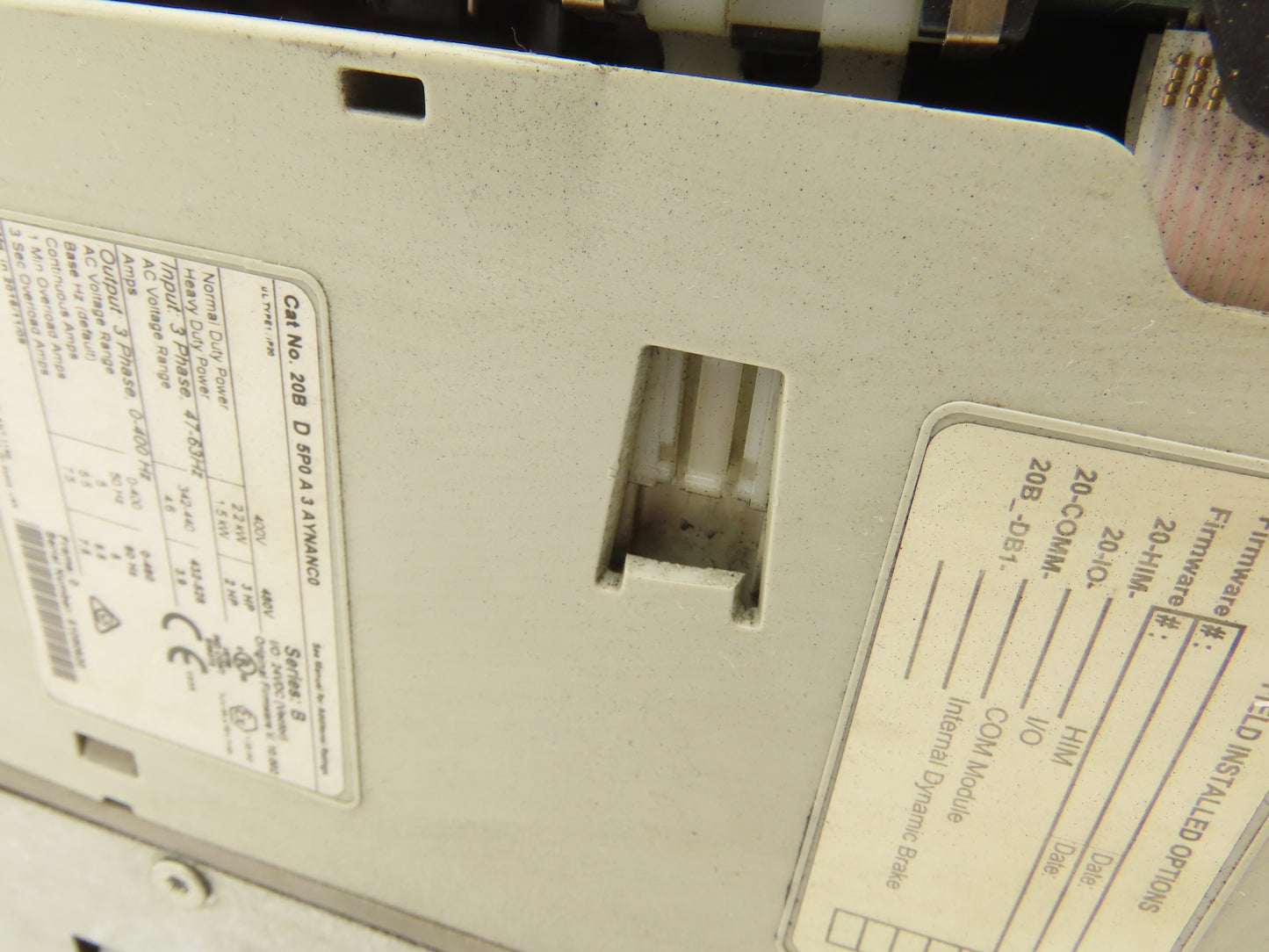 20B D 5P0 A 3 AYNANC0 PowerFlex 700 AC Drive 3HP 480V 3Ph Ser B FRN 10.002 READ