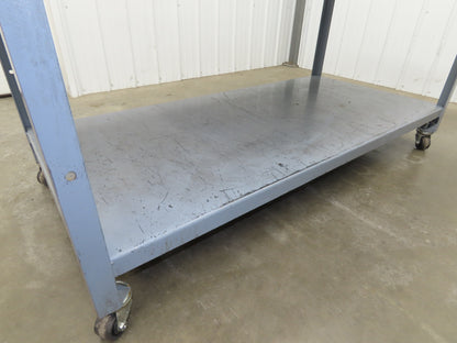 Mobile Machine Table 12 Gauge Steel Top Base Table Work Bench 72x34x36"