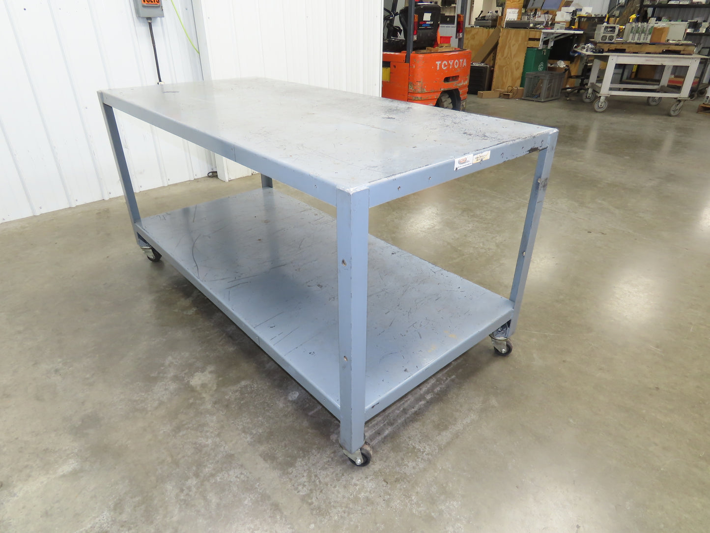 Mobile Machine Table 12 Gauge Steel Top Base Table Work Bench 72x34x36"