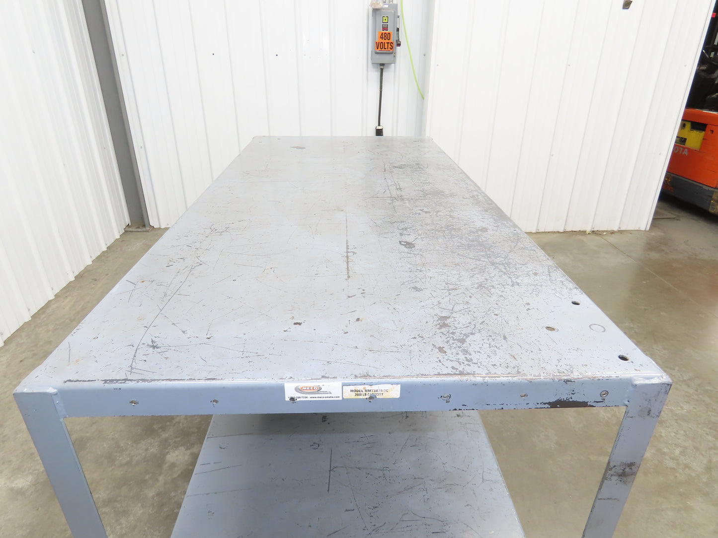 Mobile Machine Table 12 Gauge Steel Top Base Table Work Bench 72x34x36"