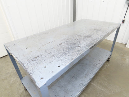 Mobile Machine Table 12 Gauge Steel Top Base Table Work Bench 72x34x36"