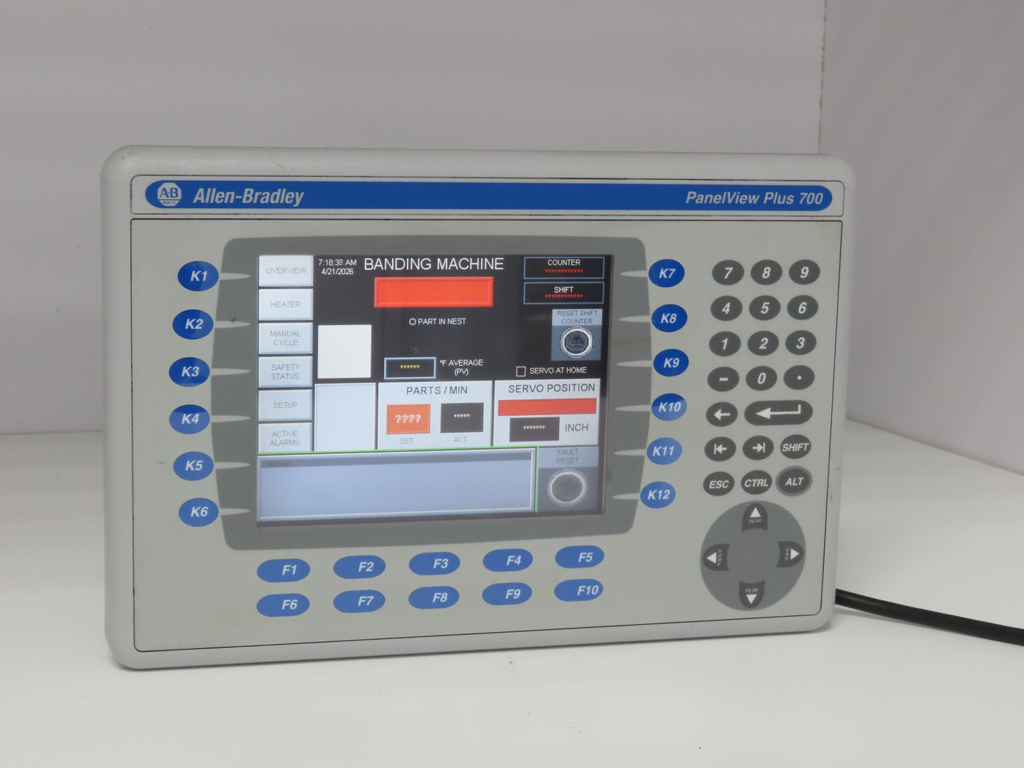 Allen Bradley 2711P-B7C4A8 PanelView Plus 700 Graphic Touch Terminal 2711P-RDB7C