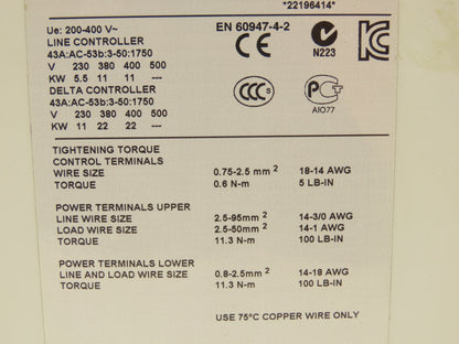 Allen Bradley 150-F25NBDD SMC Flex Soft Start Control Module 30 Hp 480VAC 3Ph