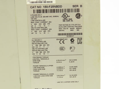 Allen Bradley 150-F25NBDD SMC Flex Soft Start Control Module 30 Hp 480VAC 3Ph