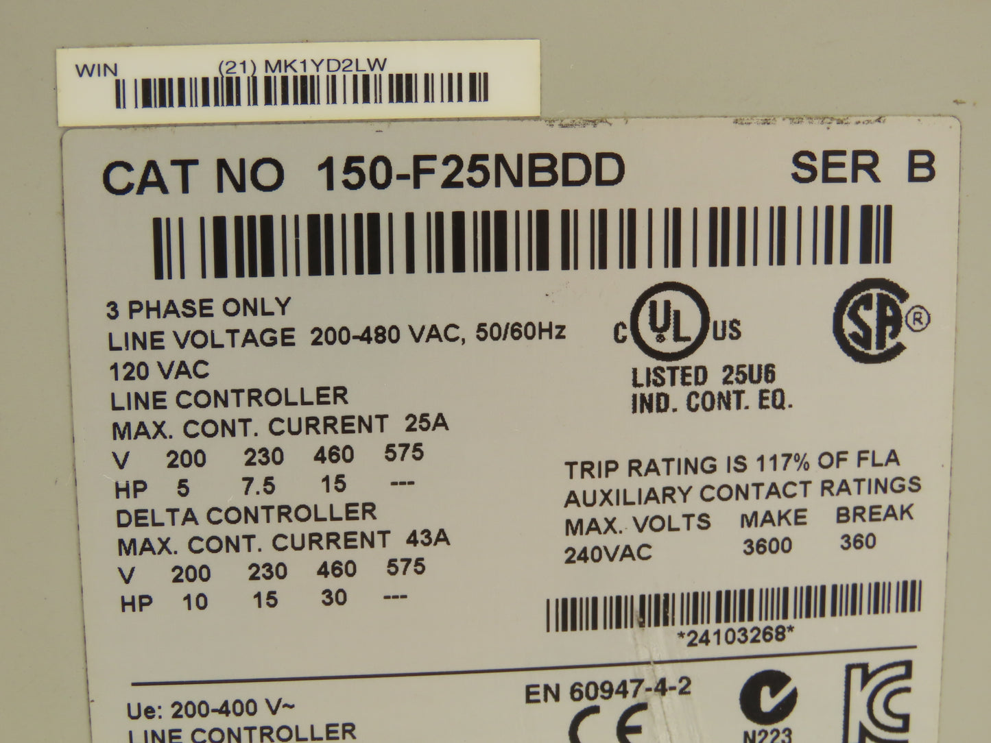 Allen Bradley 150-F25NBDD SMC Flex Soft Start Control Module 30 Hp 480V 3Ph READ