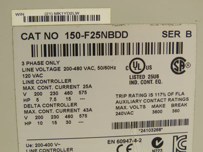 Allen Bradley 150-F25NBDD SMC Flex Soft Start Control Module 30 Hp 480V 3Ph READ