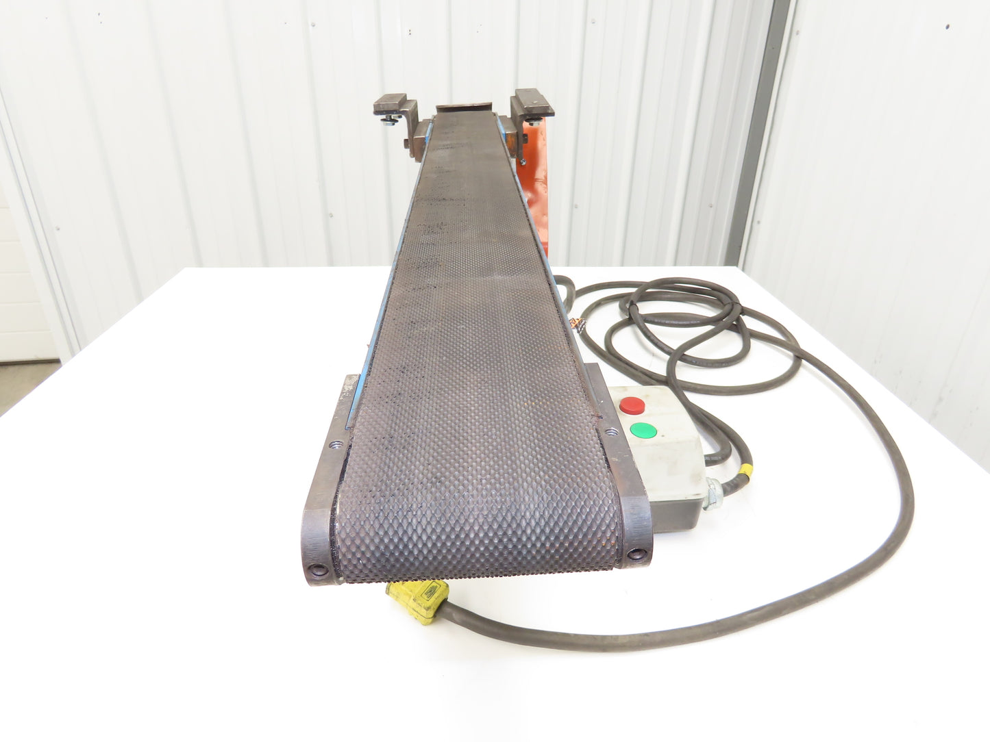 Bunting 4"x 40"L Magnetic Slider Bed Conveyor 3.5"Belt 115V 44FPM Chain Drive