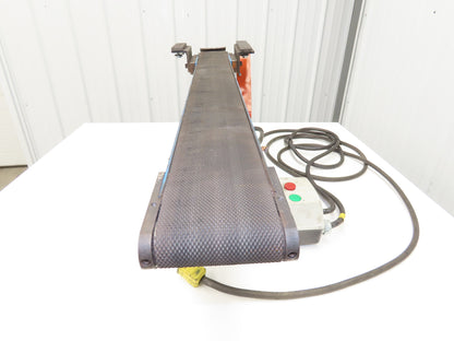 Bunting 4"x 40"L Magnetic Slider Bed Conveyor 3.5"Belt 115V 44FPM Chain Drive