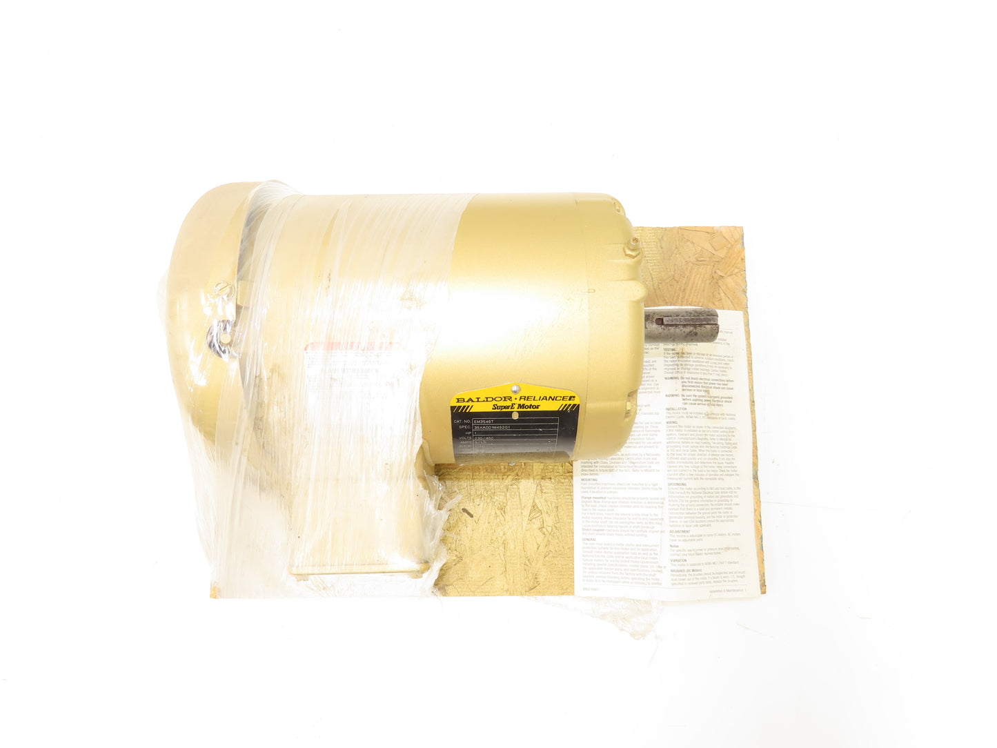 Baldor EM3546T AC Motor 1Hp 1760rpm 230/460V 143/145T TEFC Super E
