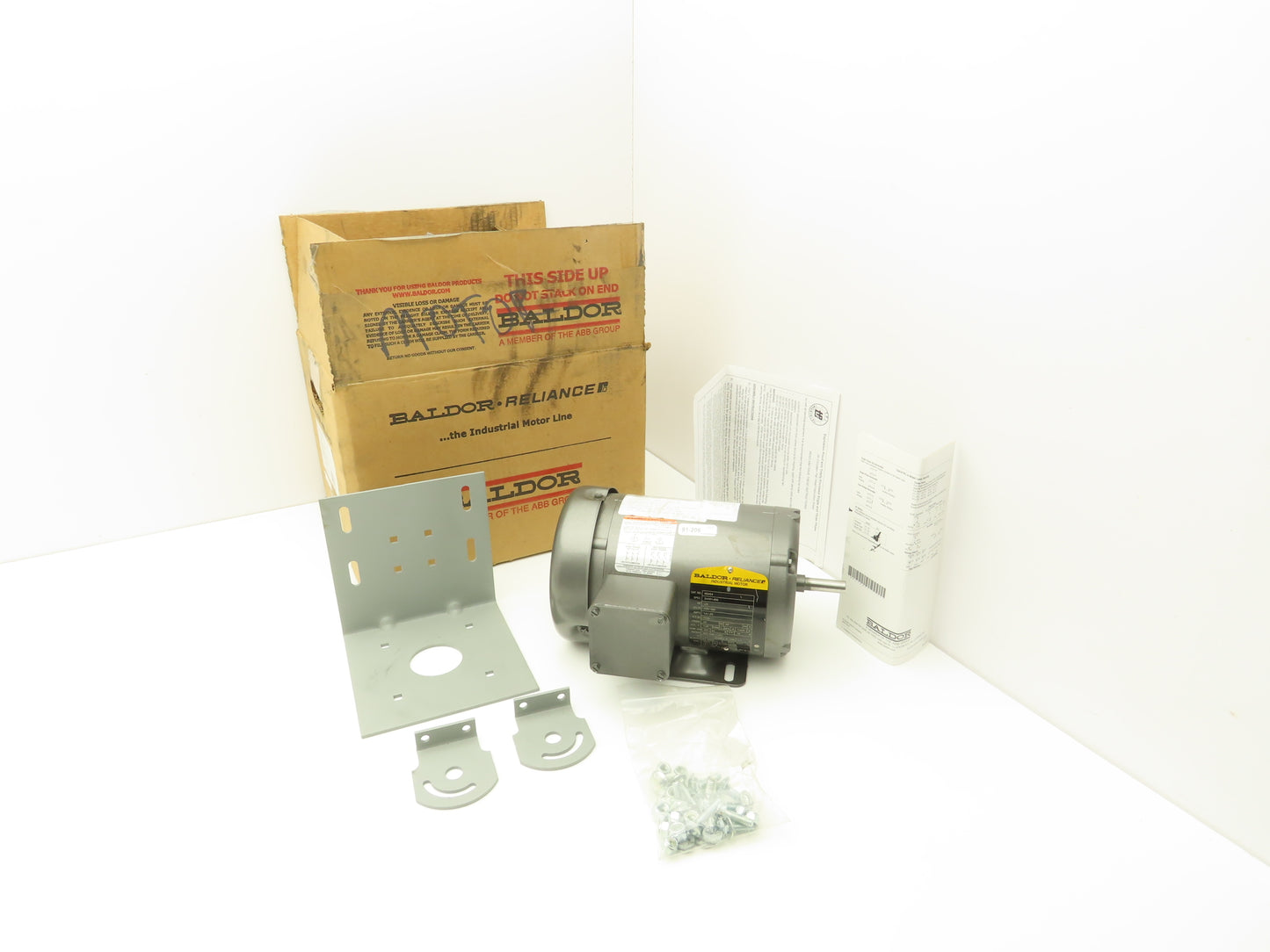 Baldor M3454 Fan Motor 1/4Hp 1725rpm 230/460V 3PH TEFC 48 Frame
