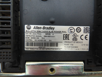 Allen Bradley 2094-PRS3 3 Axis Slim Power Rail Backplane Module Ser A